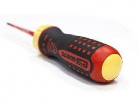 Insulated Ratcheting Screwdriver comes with six interchangeable slim blades